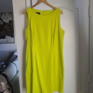 AB Studio Neon Citron Midi Dress